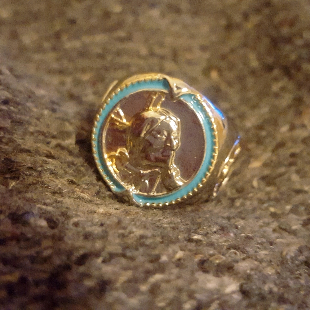 Solid 925 Silver Native Accent size 9